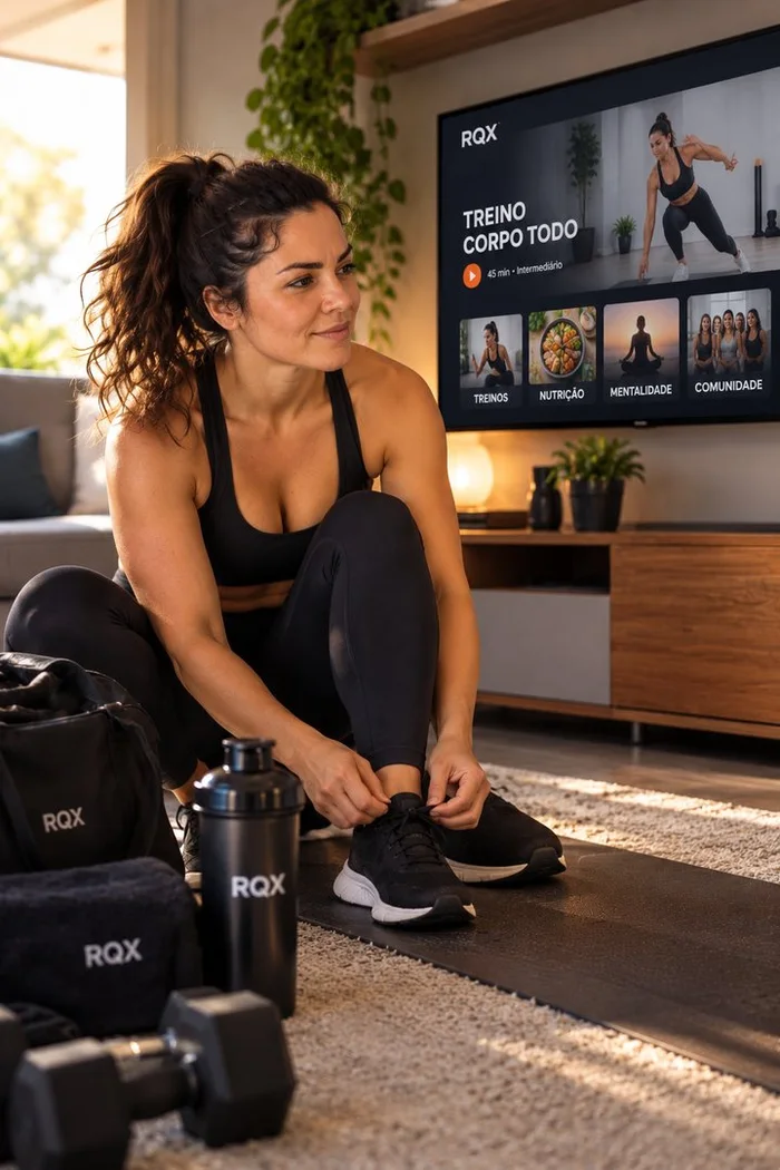 Aluna voltando a treinar com o RQX na TV